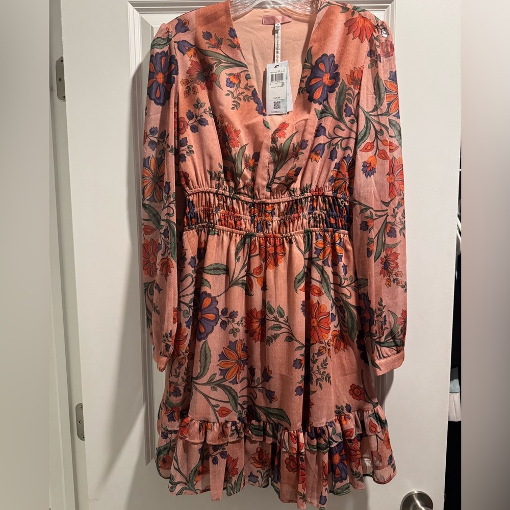 Guess Floral Long Sleeve Dress